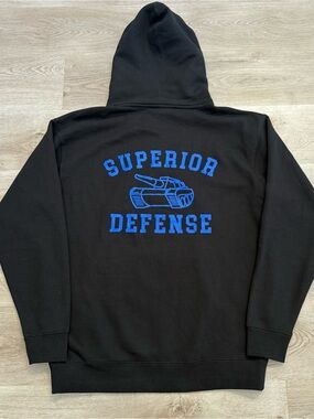 Superior Defense Las Vegas Tank Of Strength Black Blue SUPDEF Men’s Size L Rare